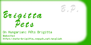 brigitta pets business card